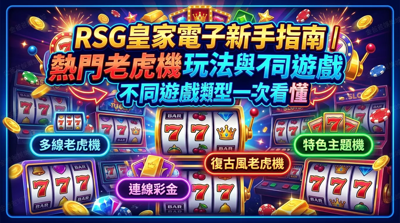 RSG皇家電子新手指南｜熱門老虎機玩法與不同遊戲類型一次看懂