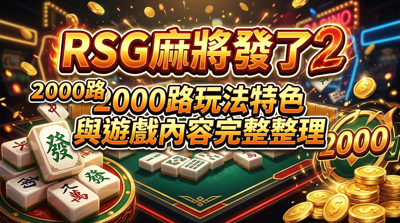 RSG麻將發了2｜2000路玩法特色與遊戲內容完整整理