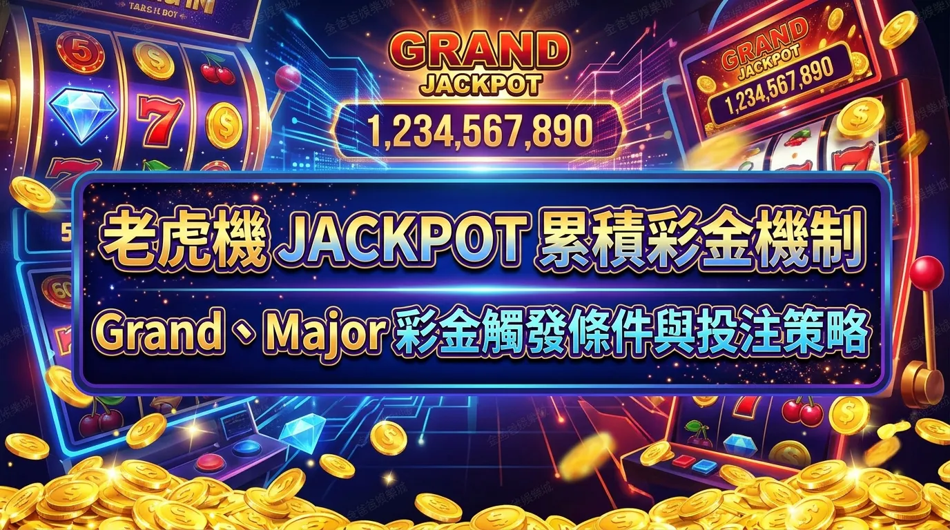 老虎機 Jackpot 累積彩金機制｜Grand、Major 彩金觸發條件與投注策略