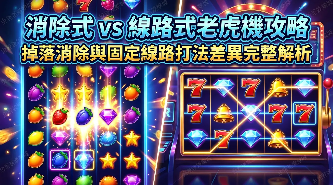 消除式 vs 線路式老虎機攻略｜掉落消除與固定線路打法差異完整解析