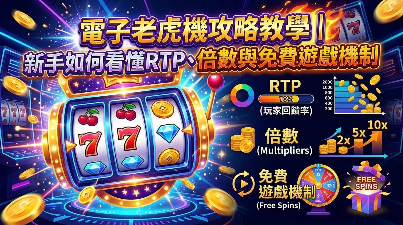 電子老虎機攻略教學｜新手如何看懂RTP、倍數與免費遊戲機制