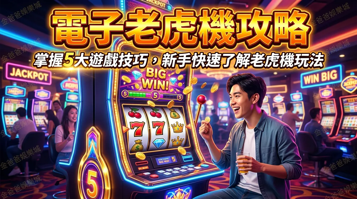 電子老虎機攻略｜掌握5大遊戲技巧，新手快速了解老虎機玩法