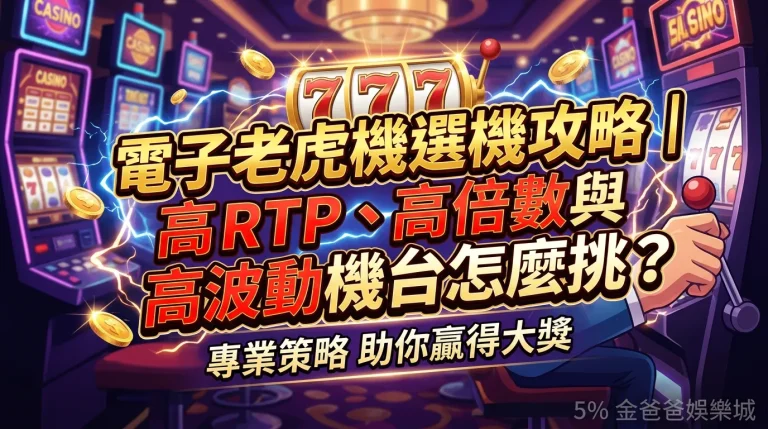 電子老虎機選機攻略｜高RTP、高倍數與高波動機台怎麼挑？