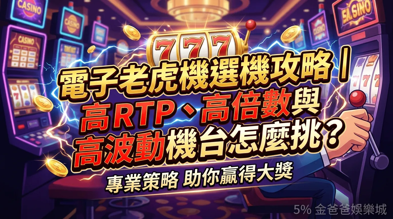 電子老虎機選機攻略｜高RTP、高倍數與高波動機台怎麼挑？
