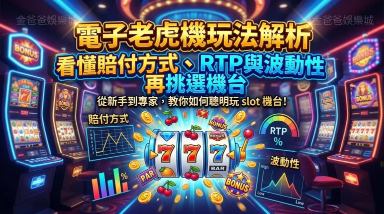 電子老虎機玩法解析｜看懂賠付方式、RTP與波動性再挑選機台