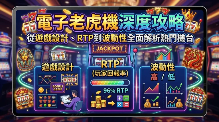 電子老虎機深度攻略｜從遊戲設計、RTP到波動性全面解析熱門機台