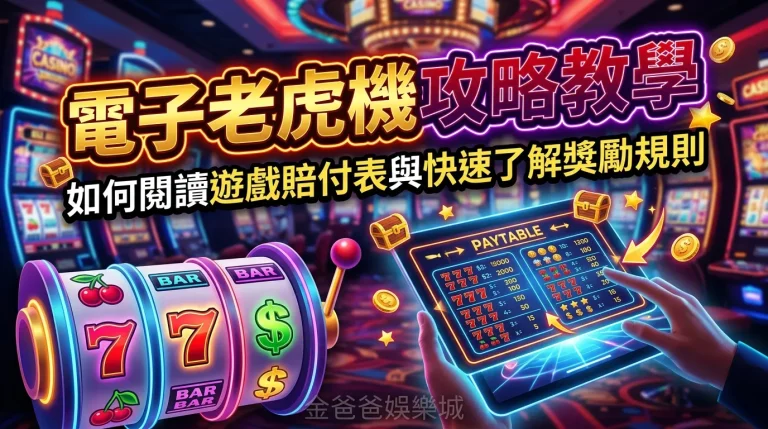電子老虎機攻略教學｜如何閱讀遊戲賠付表與快速了解獎勵規則