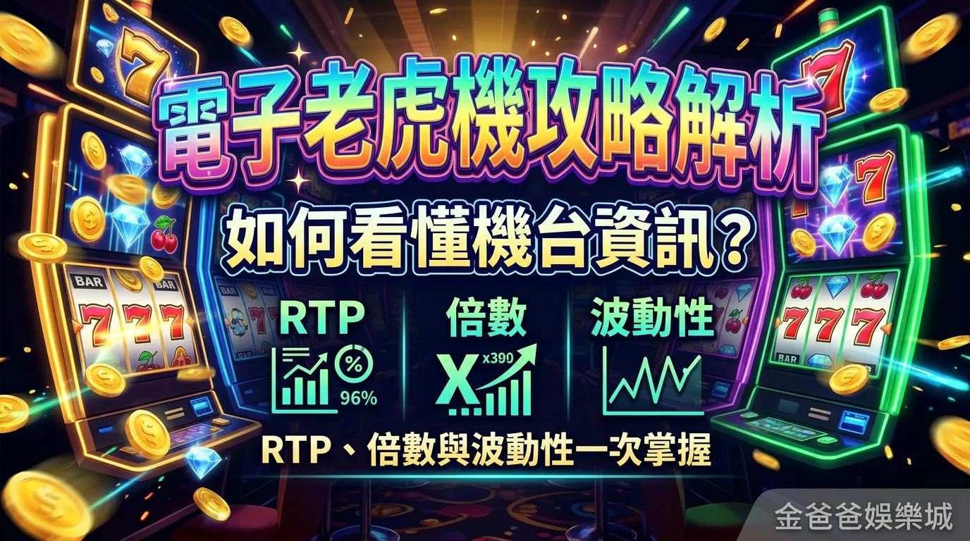 電子老虎機攻略解析｜如何看懂機台資訊？RTP、倍數與波動性一次掌握