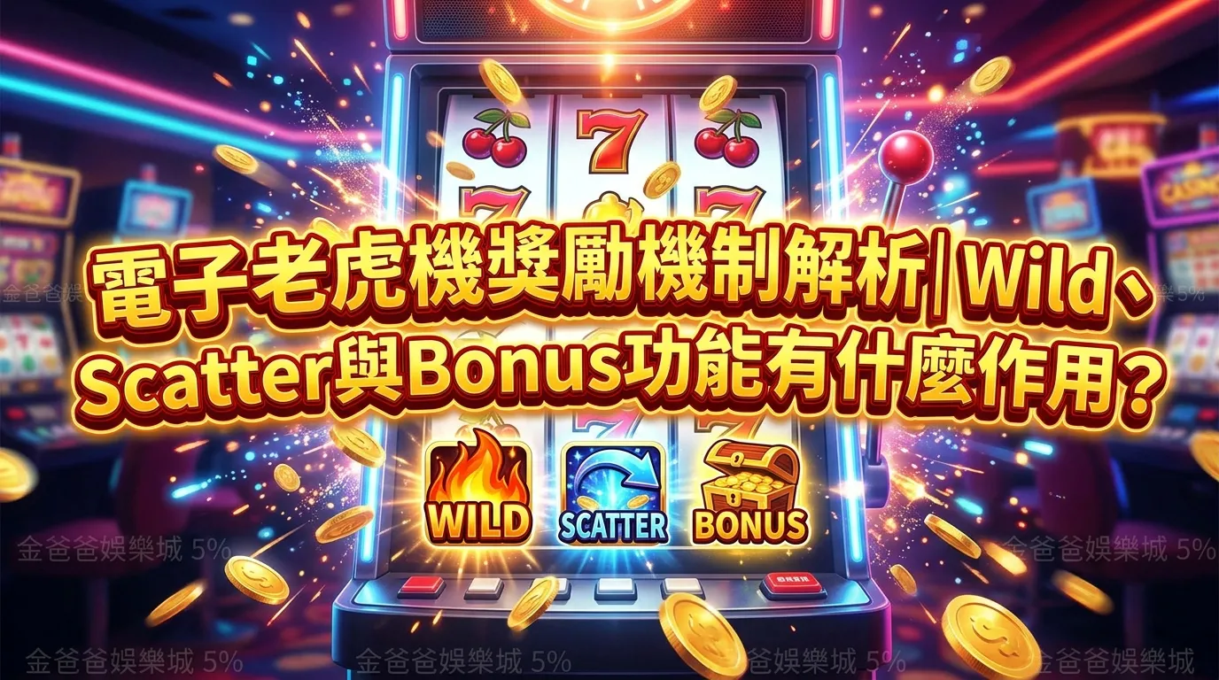 電子老虎機獎勵機制解析｜Wild、Scatter與Bonus功能有什麼作用？