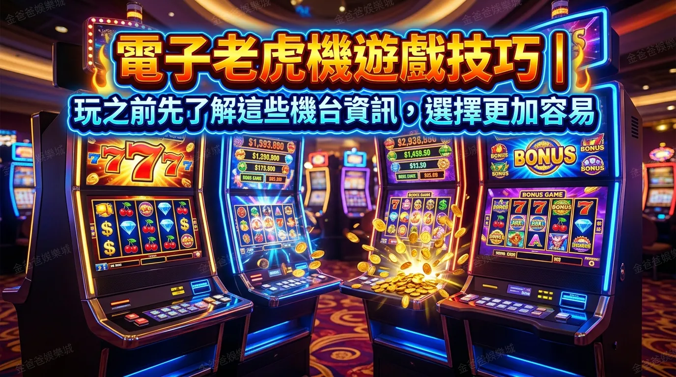 電子老虎機遊戲技巧｜玩之前先了解這些機台資訊，選擇更加容易