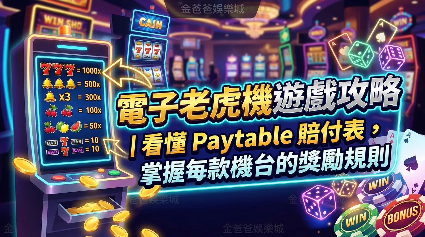 電子老虎機遊戲攻略｜看懂Paytable賠付表，掌握每款機台的獎勵規則