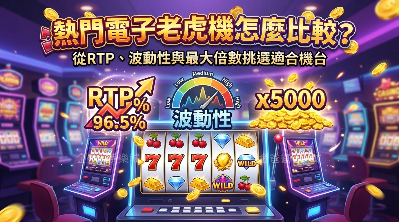 熱門電子老虎機怎麼比較？從RTP、波動性與最大倍數挑選適合機台
