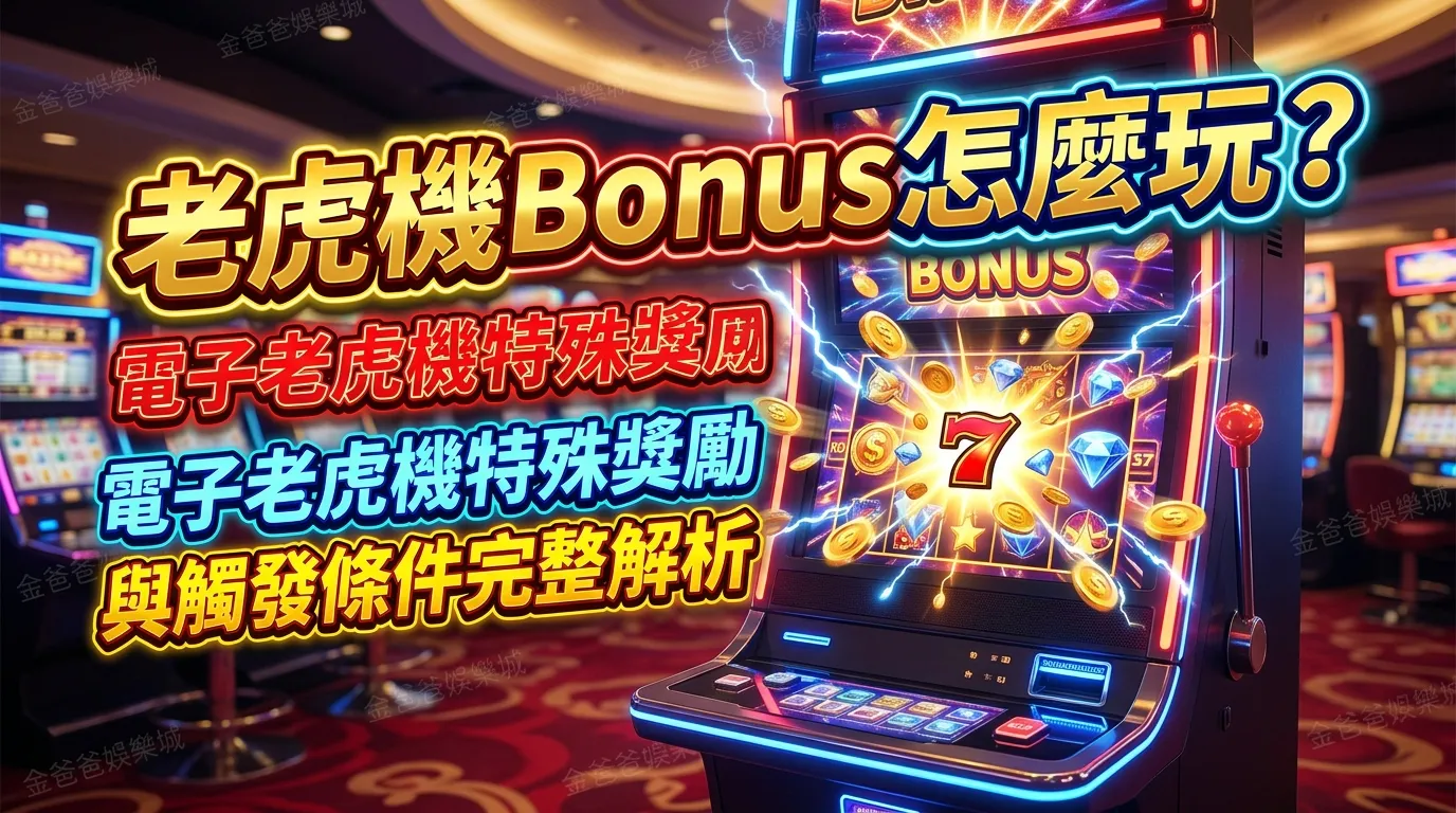 老虎機Bonus怎麼玩？電子老虎機特殊獎勵與觸發條件完整解析