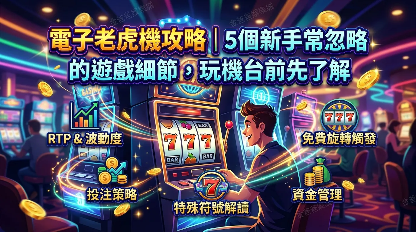 電子老虎機攻略｜5個新手常忽略的遊戲細節，玩機台前先了解