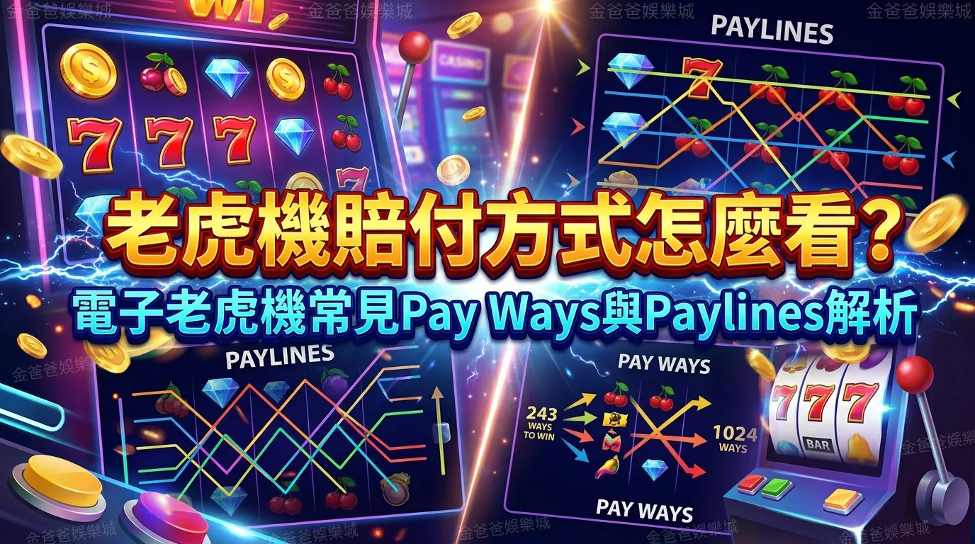 老虎機賠付方式怎麼看？電子老虎機常見Pay Ways與Paylines解析