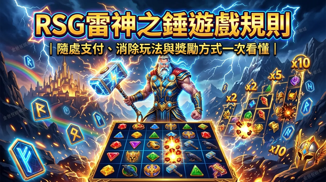 RSG雷神之錘遊戲規則｜隨處支付、消除玩法與獎勵方式一次看懂