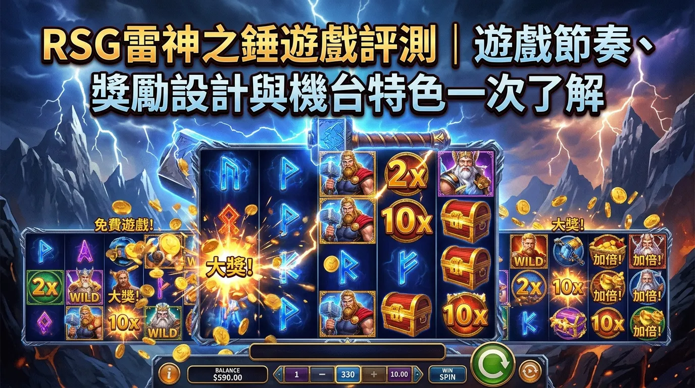RSG雷神之錘遊戲評測｜遊戲節奏、獎勵設計與機台特色一次了解