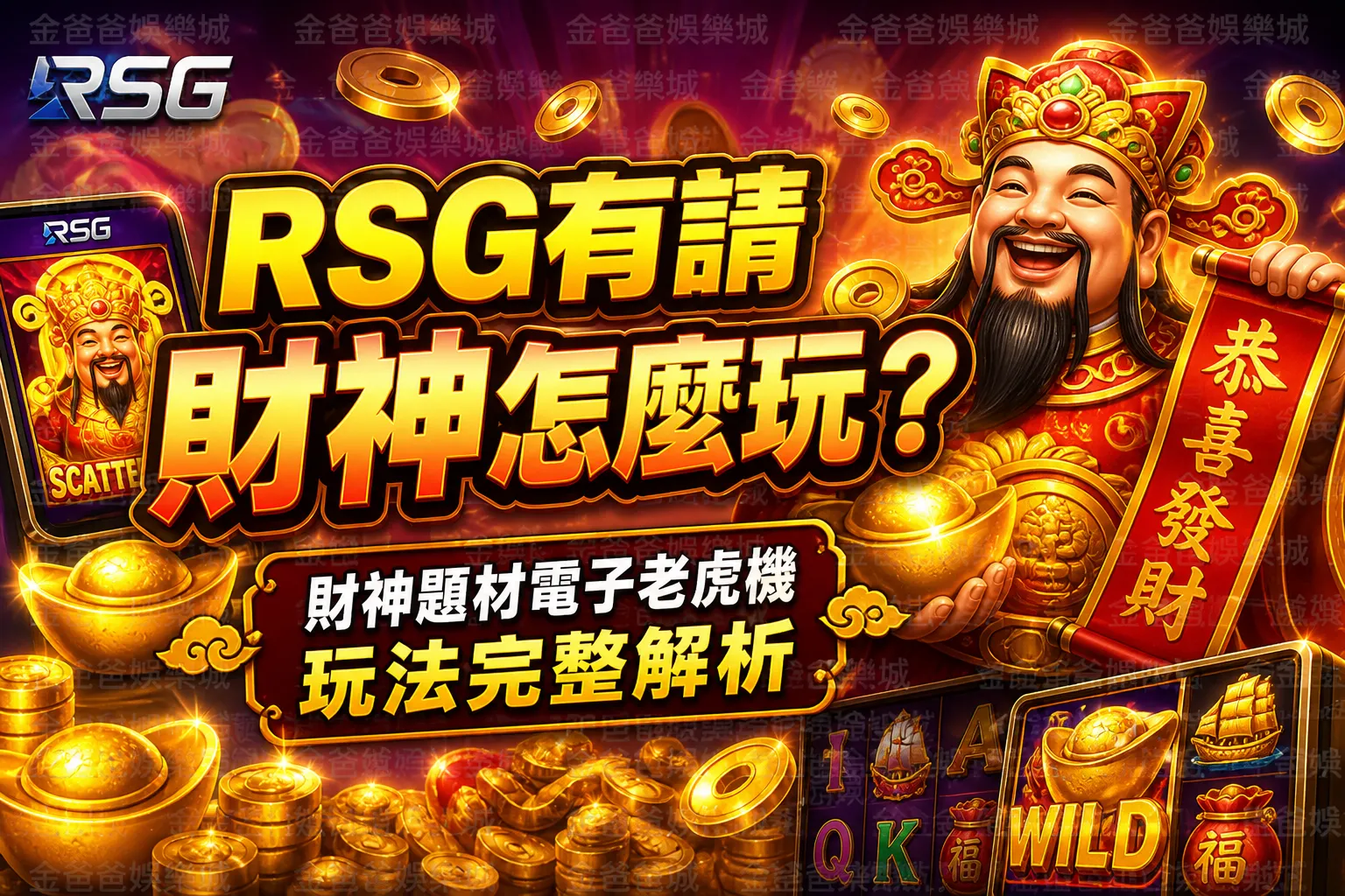 RSG有請財神怎麼玩？財神題材電子老虎機玩法完整解析