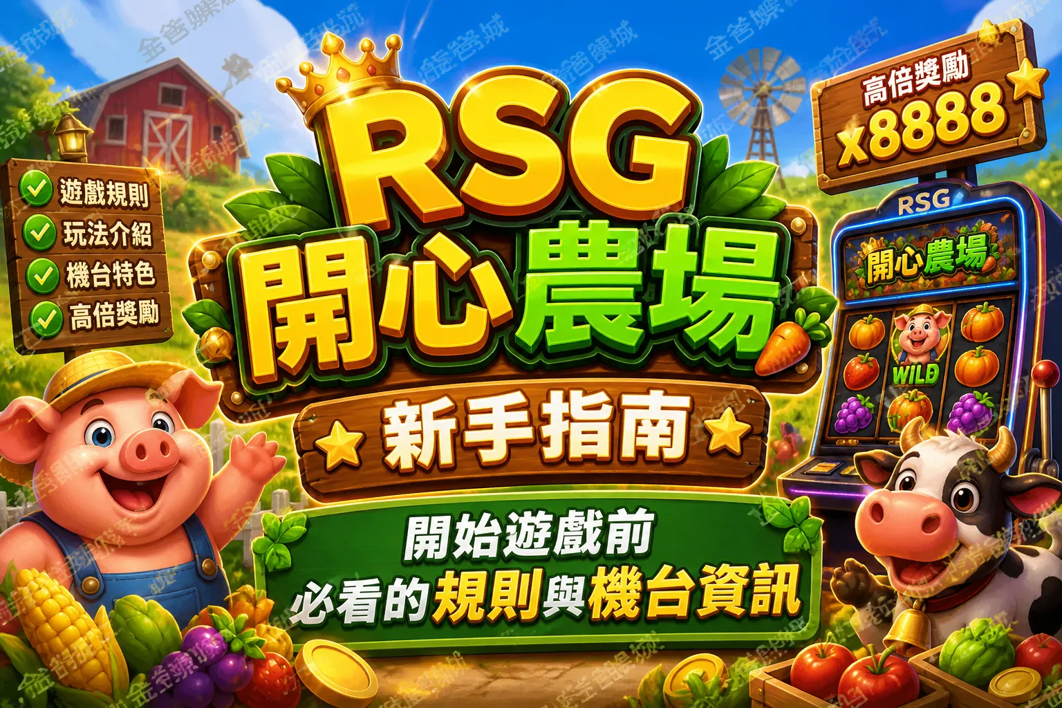 RSG開心農場新手指南｜開始遊戲前必看的規則與機台資訊