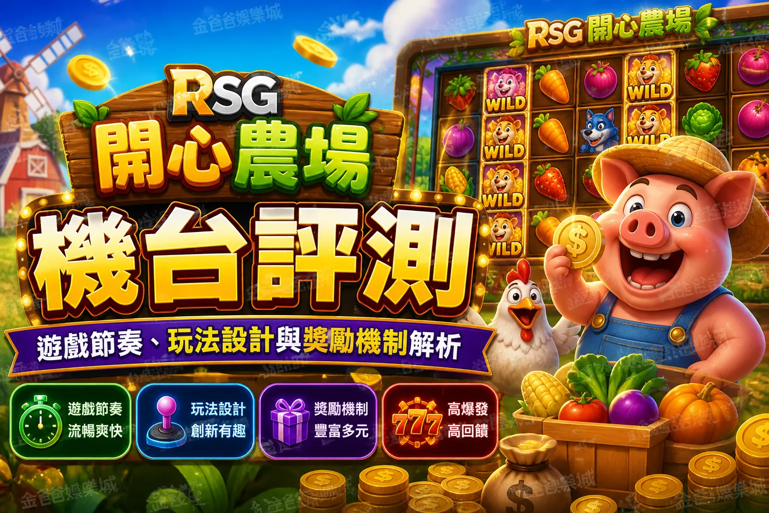 RSG開心農場機台評測｜遊戲節奏、玩法設計與獎勵機制解析