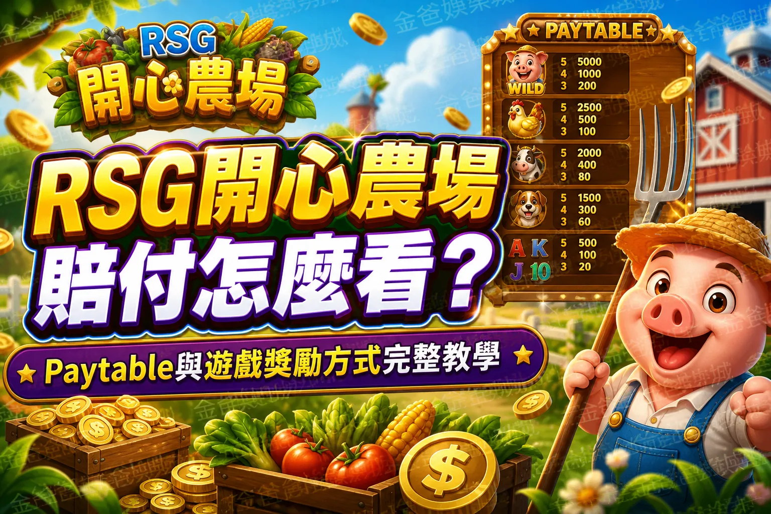 RSG開心農場賠付怎麼看？Paytable與遊戲獎勵方式完整教學