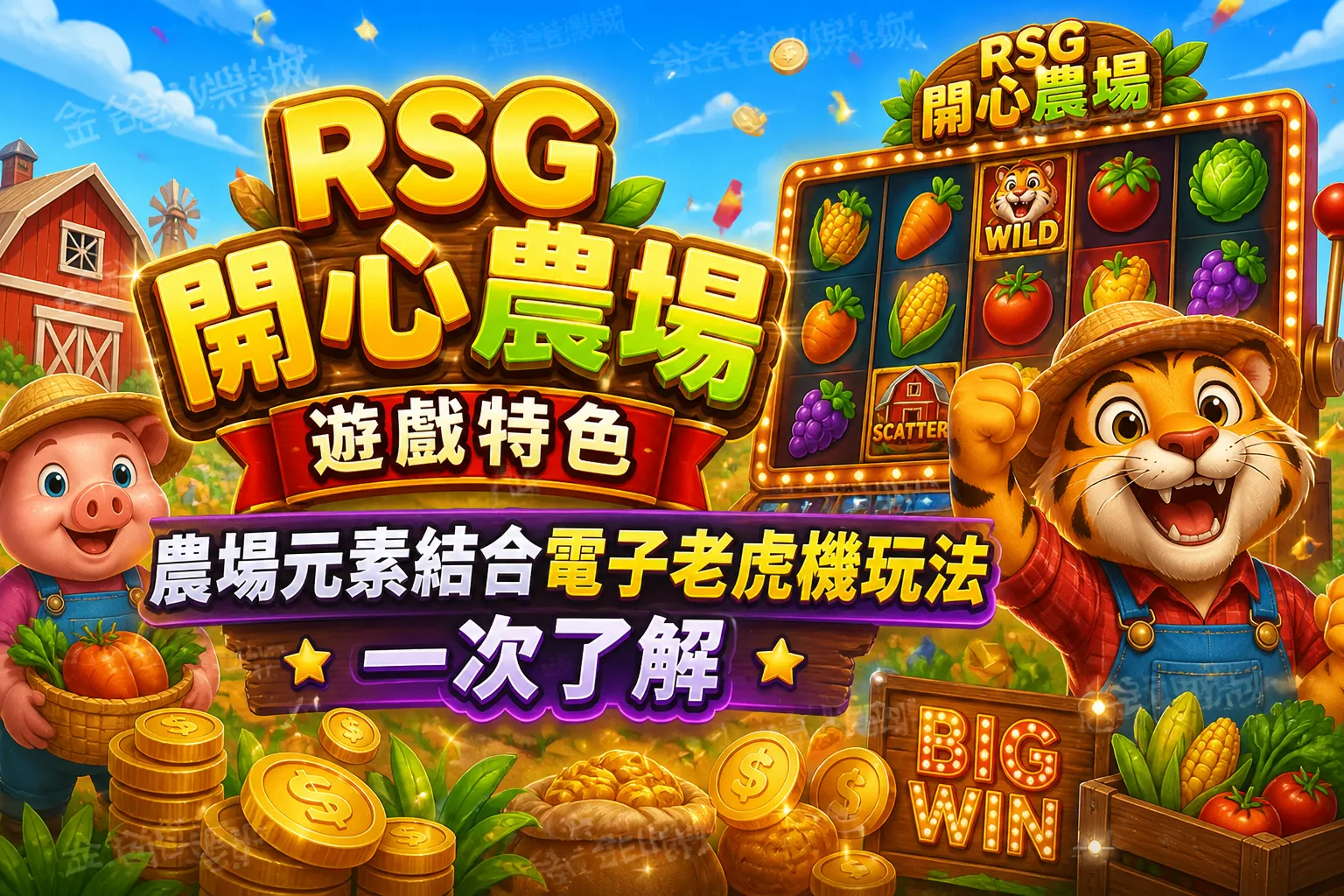 RSG開心農場遊戲特色｜農場元素結合電子老虎機玩法一次了解