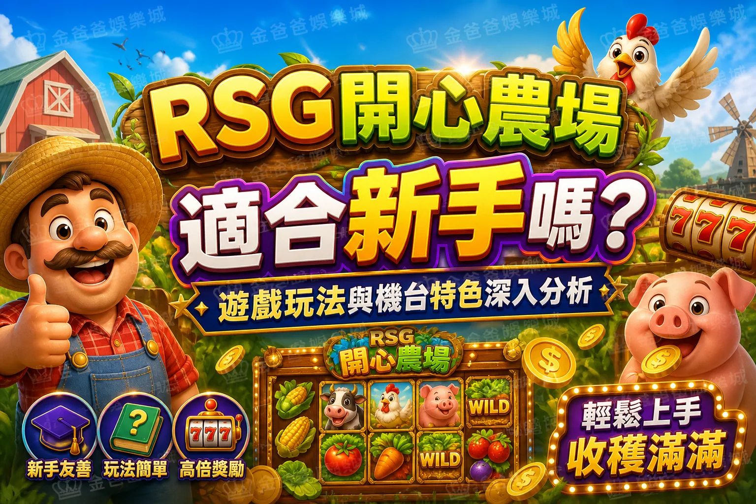 RSG開心農場適合新手嗎？遊戲玩法與機台特色深入分析