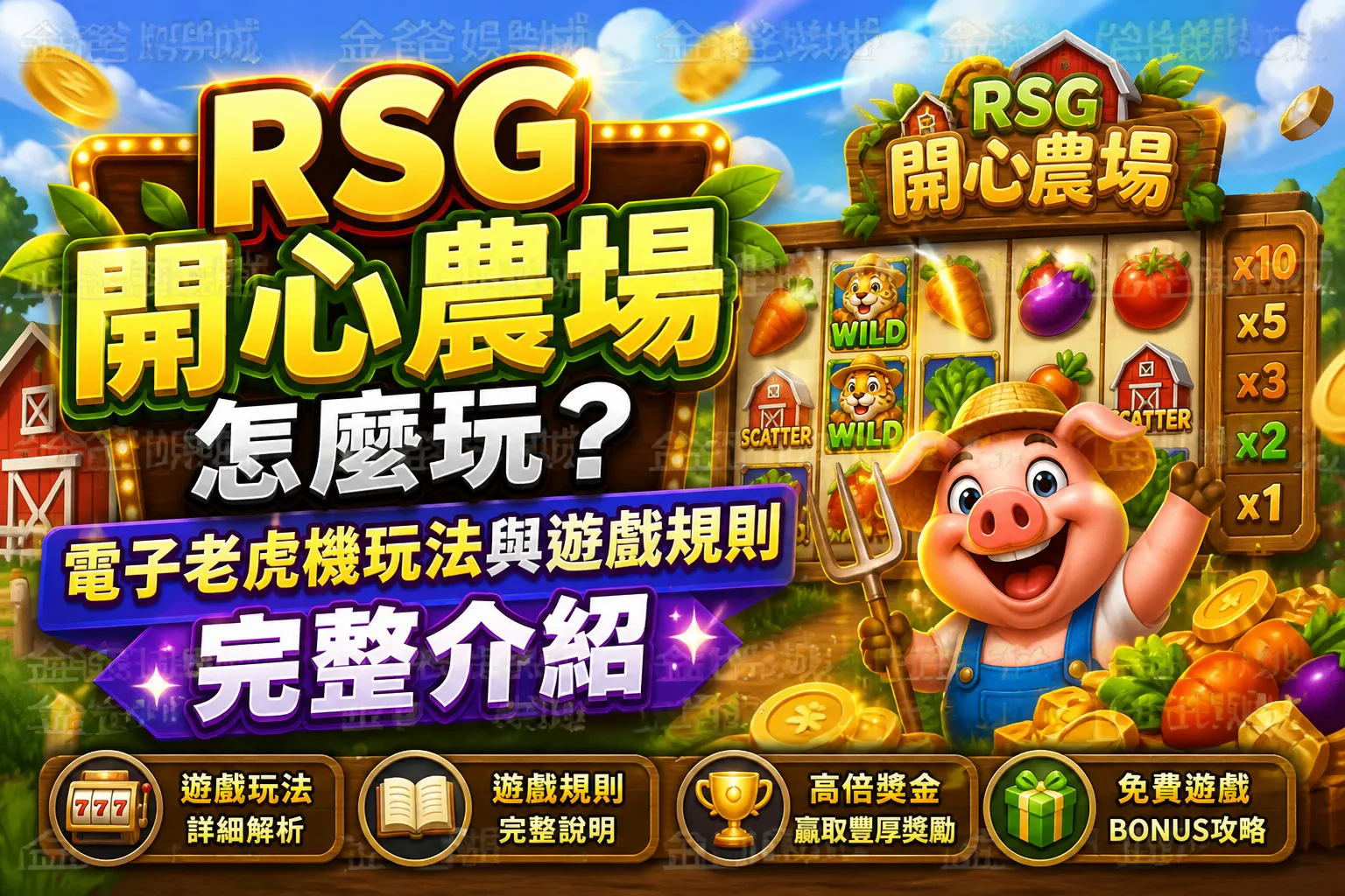 RSG開心農場怎麼玩？電子老虎機玩法與遊戲規則完整介紹
